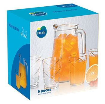 Set p-u bauturi NADIR NR-1318 Maracatu (280 ml/4 buc+ulcior 1560 ml) 