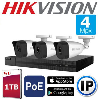 HIKVISION by HILOOK 4 МЕГАПИКСЕЛИ IP POE 
