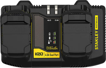 купить Быстрое зарядное устройство V20 для двух аккумуляторов Stanley FATMAX SFMCB24-QW в Кишинёве 