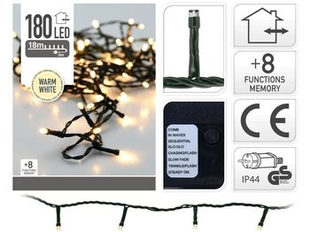 Luminite de Craciun "Fir" 180LED alb-cald, 18m fir verde, 8reg, in/out 