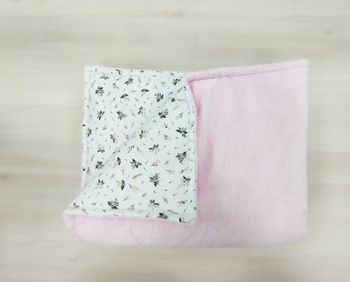 Одеялко 100*80 см Pink Flowers with Plush 