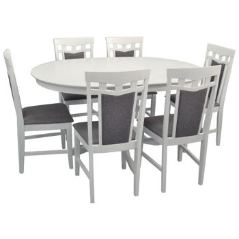 Costacurta Стол Capella White + 6 стульев Deepa R