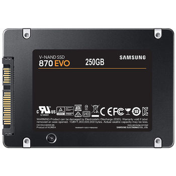 Внутрений высокоскоростной накопитель 250GB SSD 2.5 Samsung 870 EVO MZ-77E250B, Read 560MB/s, Write 530MB/s, SATA III 6.0Gbps (solid state drive intern SSD/Внутрений высокоскоростной накопитель SSD)
