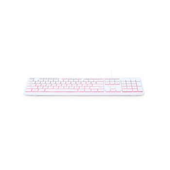 Tastatura Gembird KB-UML3-01-W-RU Multimedia keyboard, Silent, 3-color backlight, 12 practical multimedia hotkeys, RU layout, USB, White