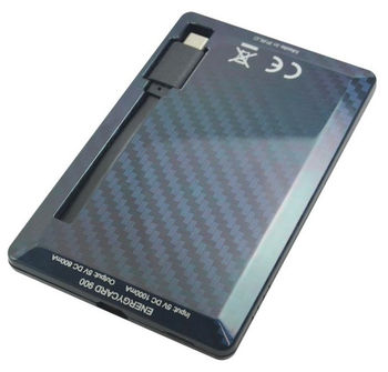 Power Bank   900 mAh, Tuncmatik Energycard 900 - Micro USB, Black 