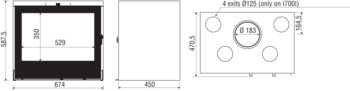 Каминная топка AXIS INSERT I700I 