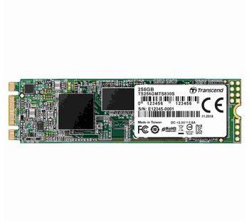 .M.2 SATA SSD  256GB Transcend  "TS256GMTS830S" [80mm, R/W:560/510MB/s, 85K/85K IOPS, SM2258, 3DTLC] 