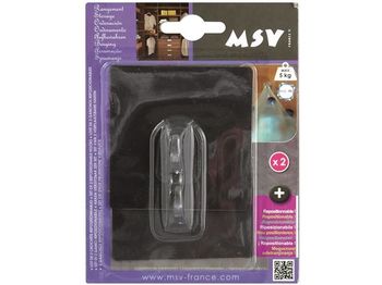 Cârlige autoadezive MSV,  2buc, pătrate,  8X8cm,  maro-închis, din plastic 