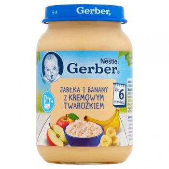 купить Gerber пюре яблоко и банан с творогом 6+ мес., 190 г в Кишинёве 