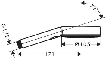 Pulsify Select Duș manual 105 3jet Relaxation, negru mat 