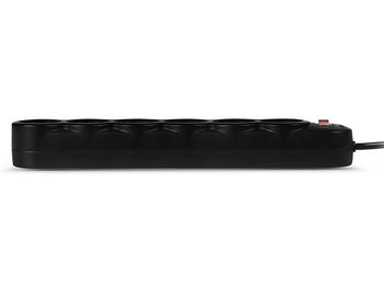 Surge Protector   6 Sockets,  5.0m,  Sven "SF-06L", BLACK, Retail color box, flame-retardant 