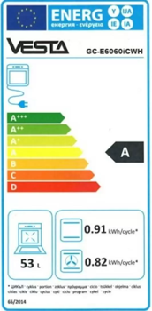 Plita pe gaz Vesta GC-E6060iCT/WH/EUR NG 