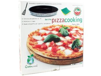 Forma pentru copt pizza 32cm, lopatica, bureta 