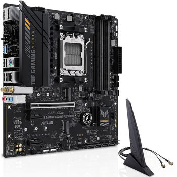 Placa de baza ASUS TUF GAMING A620M-PLUS WIFI AMD A620, AM5, Dual DDR5 7600+MHz, PCI-E 4.0/3.0 x16, HDMI/2xDisplayPort, USB Type-C, SATA&PCIe RAID, 2xM.2 PCIe 4.0 x4, SB 8-Ch., Wi-Fi 6 802.11ax, 2.5Gb Ethernet, Aura