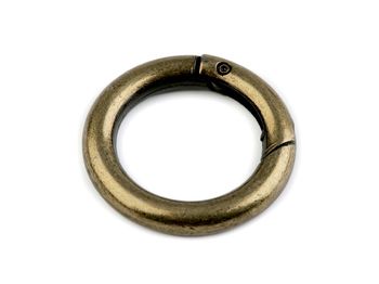 Inel carabină, Ø25 mm / alamă antică 
