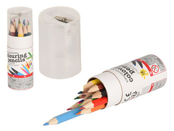Set creioane colorate 12buc, ascutitoare 