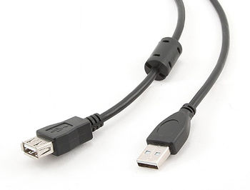 Gembird CCF-USB2-AMAF-10 Premium quality USB2.0 extension A-plug A-socket, cable 3 m,with ferrite core