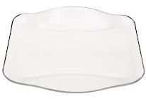 Тарелка сервировочная 26.5Х27cm Nettuno, прозрачная, стекло 