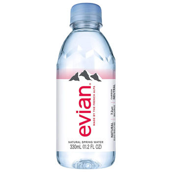 Evian apa minerala de izvor necarbogazeificată (plată), 330 ml 