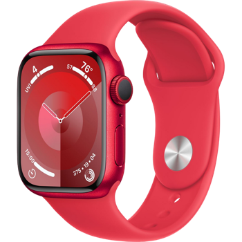 Apple Watch Series 9 GPS, 41mm (Product)Red Aluminium Case with (Product)Red Sport Band - M\L, MRXH3 
