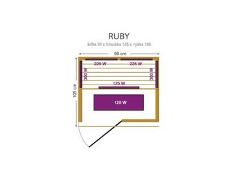 Sauna cu infrarosu "Ruby" 3EXX0514 (4570) (la comanda) 
