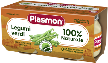 Пюре PLASMON зеленые овощи (6 мес), 2x80 г 