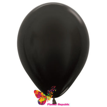 Balon de latex, negru nacru - 30 cm 