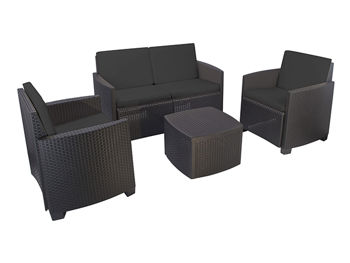 Комплект мебели Etna 4ед: стол, 2 кресла, софа / с подушками 