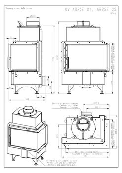 Каминная топка - ROMOTOP серии DESIGN AR2SE 01/AL2SE 01 с боковым обзором (правая, левая) 