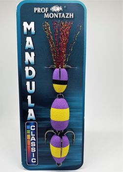 Mandula Model 107  3 Segmenti 3 Culori Negru/Galben/Mov 
