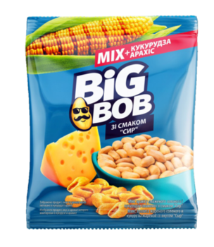 Микс арахис и жареная кукуруза Big Bob со вкусом сыра (60г) 