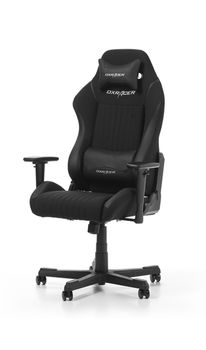 Performance Chairs DXRacer - Drifting GC-D02-N-S, Black/Black/Black - Fabric & PU leather, Gamer weight up to 100kg / growth 145-175cm, Foam Density 52kg/m3, 5-star Nylon Base, Gas Lift 4 Class,Recline 90*-135*,Armrests: 3D,Pillow-2,Caster-2*PU,W-23