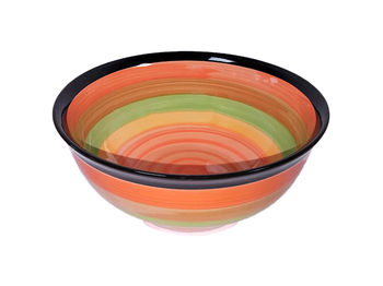 Salatiera din ceramica 19cm dungi multicolore 