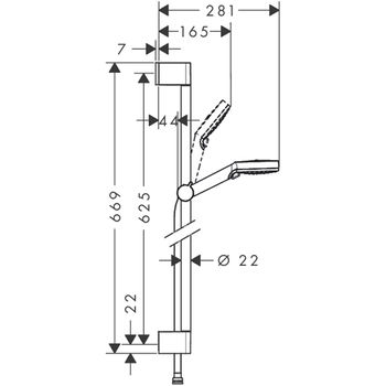 Crometta Vario Dus manual cu bara 65 cm 