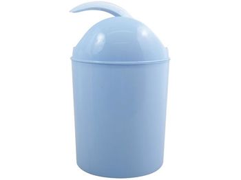 Cos pentru gunoi cu capac batant MSV 5l, plastic, albastru deschis 