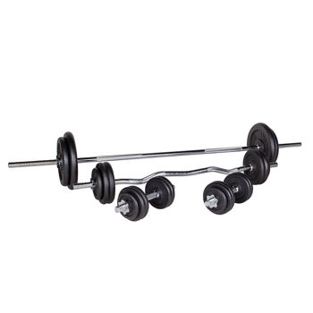 Plate-Loaded Dumbbell Set inSPORTline Castblack 160 + 120 + 40/30 mm 125 kg 455-125KG-SET 