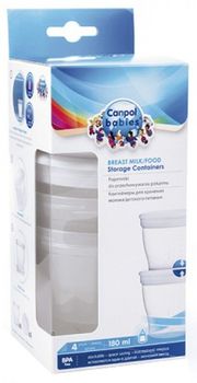 купить Canpol контейнеры для хранения грудного молока, 180мл, 4шт в Кишинёве 