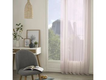 Perdea transparenta 135X240cm Atmosphera Moly, roz, poliester 