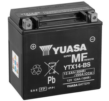 Стартерная аккумуляторная батарея YTX14-BS YUASA 