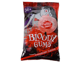 Жевательная резинка-краска вкус клубники Bloody Gums 152gr 