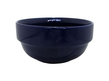 Салатница керамическая 13.5cm разных цветов, черный горошек 