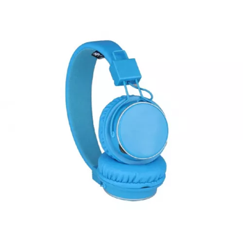 Helmet On-Ear Headphones with MIC Bluetooth Macaron HiFi, Blue 