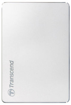 1.0TB (USB3.1/Type-C) 2.5" Transcend "StoreJet 25C3S", Silver, Aluminum Casing, Ultra-Slim&Light 