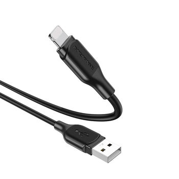 Кабель Borofone BX42 Silicone Lightning (1м) [Black] 