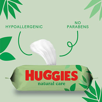 Влажные салфетки Huggies Natural Care, 56 шт 
