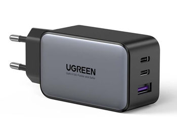 UGREEN GaN Quick Charger USB-A 3.0 + 2*Type-C 65W, CD244, Black 
