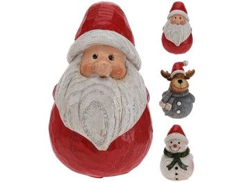 Сувенир Дед Мороз, олень, снеговик" 12X9X8cm, керамика 