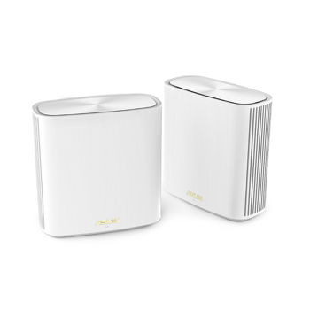 Router wireless WiFi ASUS ZenWiFi XD6 WiFi System (XD6 2 Pack), White, WiFi 6 802.11ax Mesh System, Wireless-AX5400 574 Mbps+4804, Dual Band 2.4GHz/5GHz for up to super-fast 5.4Gbps, WAN:1xRJ45 LAN: 3xRJ45 10/100/1000 (router wireless WiFi/беспроводной WiFi роутер)