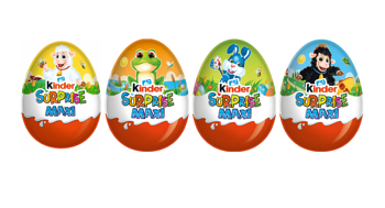 Ou din ciocolată cu surpriză Kinder Maxi Surprise Easter, 100 g 