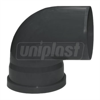 купить Отвод ПП D.110 / 90°  UNIPLAST  черный в Кишинёве 